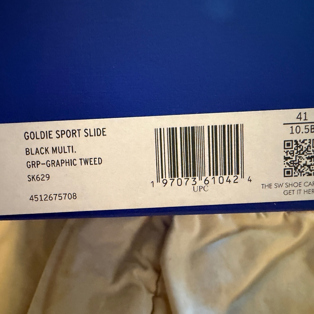 Stuart Weitzman Goldie Sport Slide in Black Multi (worn once) - Picture 3 of 4